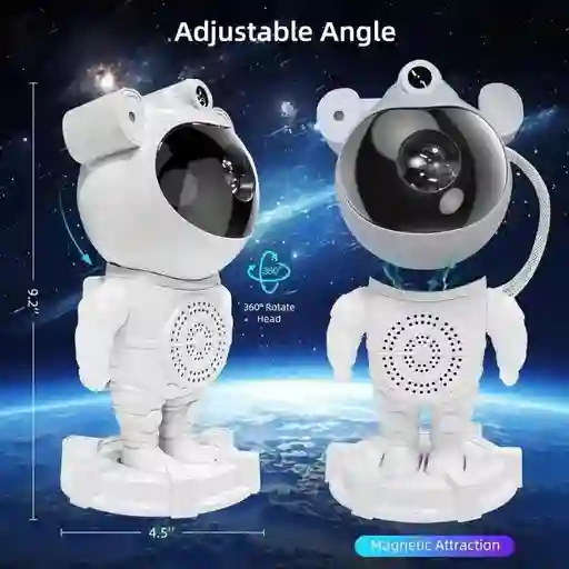 Astronauta Proyector Con Luz Y Sonido, Bluetooth Con Control Remoto ( Blanco )