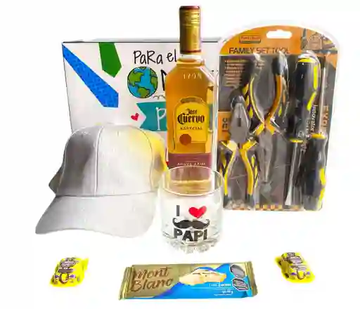 Regalo Especial Dia Del Padre Con Alicates, Tequila, Copa Y Gorra Para Papà - Dia Del Padre - Para El Mejor Papà Del Mundo Ref 3