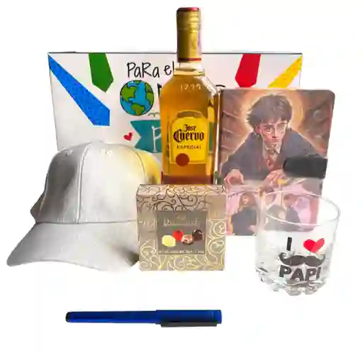 Regalo Especial Dia Del Padre Con Agenda De Harry Potter, Tequila, Copa Y Gorra Para Papà - Dia Del Padre - Para El Mejor Papà Del Mundo Ref 4