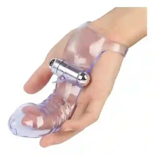 Funda Vibradora Dedos Anal Inserta En El Ano