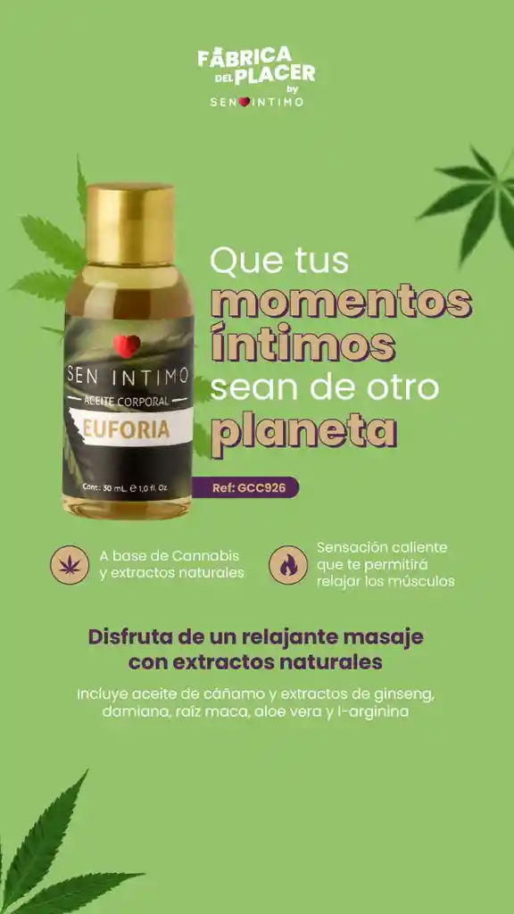 Aceite Corporal Euforia X 30 Ml By Sen Íntimo