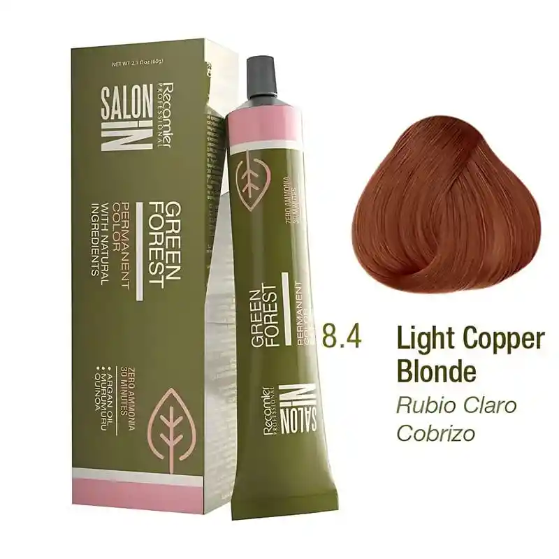 Green Forest Tinte 8.4 Rubio Claro Cobrizo 60 G