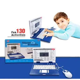 Computadora Didactica Para Niños 130 Funciones 110v 12v Azul