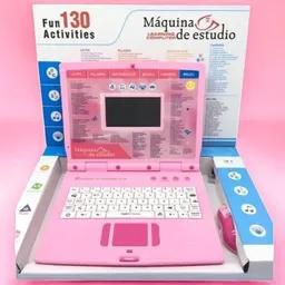 Computador Didactico Niñas Juguete 130 Funciones Rosado