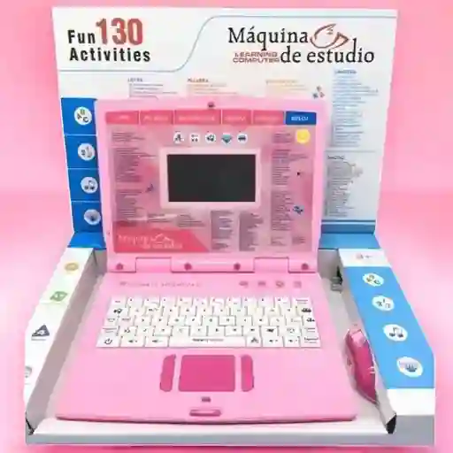 Computador Didactico Niñas Juguete 130 Funciones Rosado