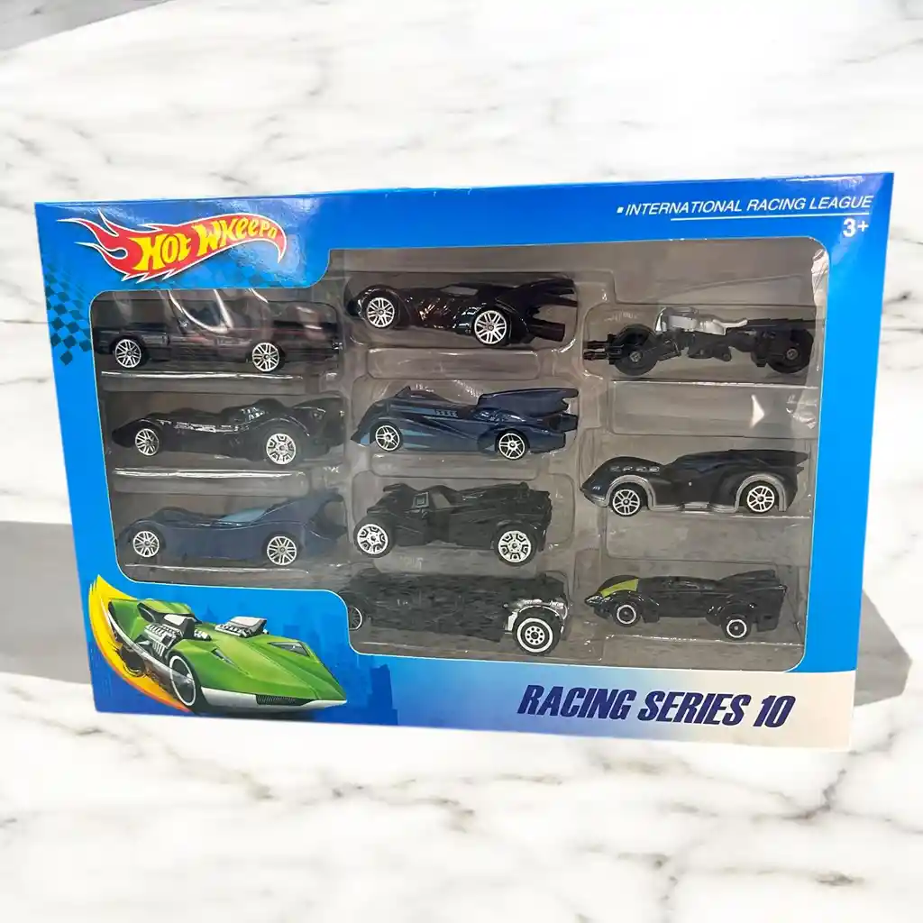 Coleccion De Carros Metálicos Hotwheels Batman Pack X 10