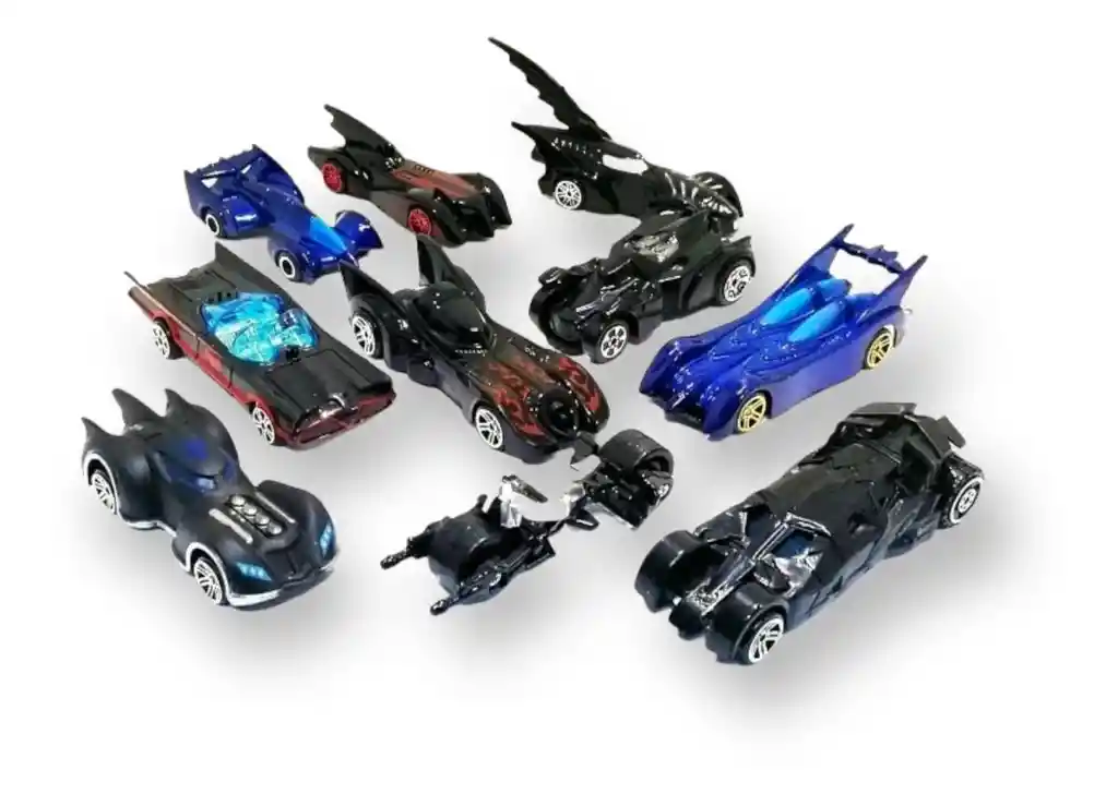 Coleccion De Carros Metálicos Hotwheels Batman Pack X 10