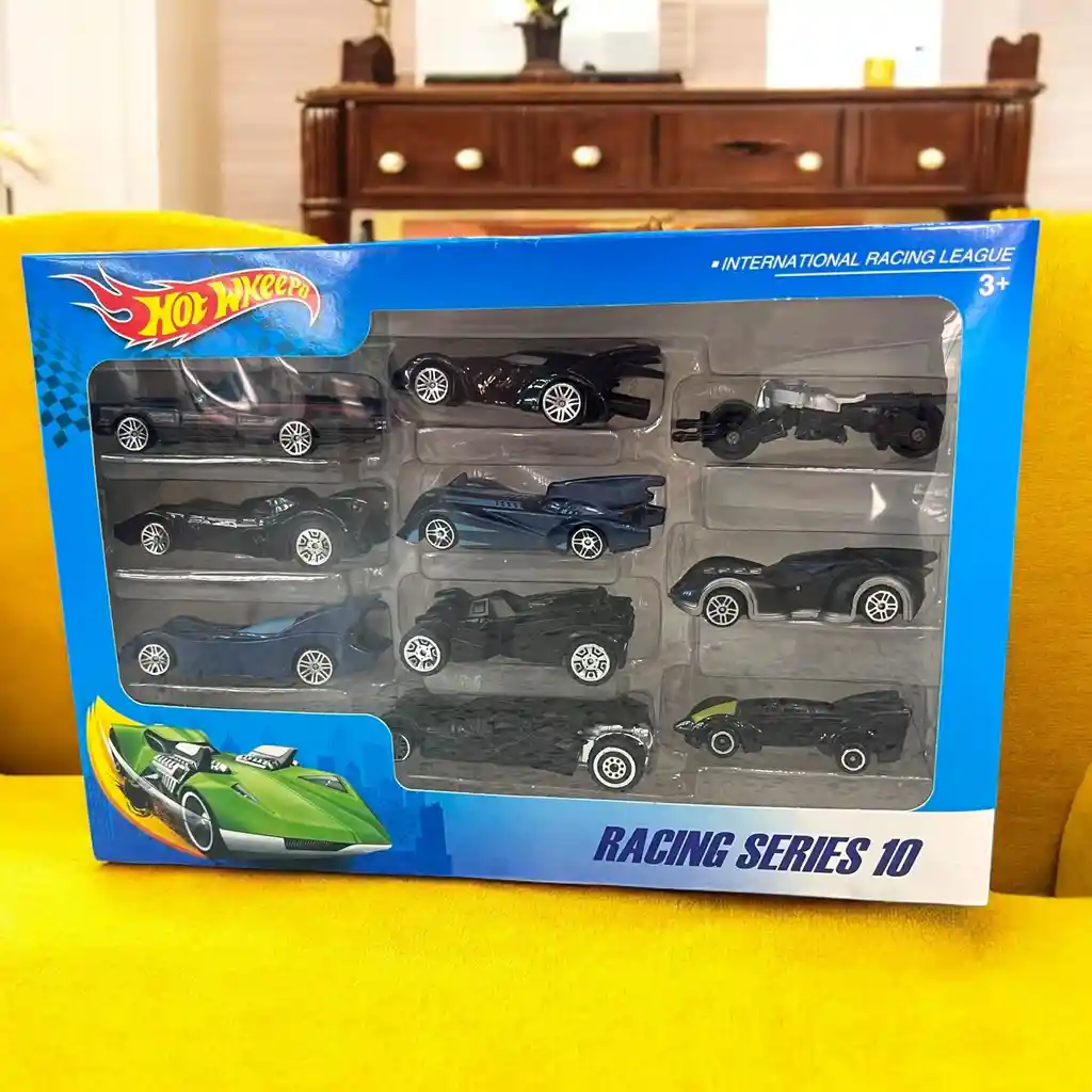 Coleccion De Carros Metálicos Hotwheels Batman Pack X 10