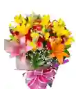 Flores Rosas Y Lirios Tipo Bouquet