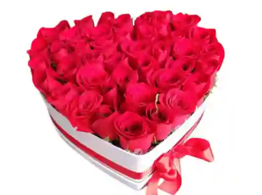 Flores , Rosas En Corazón