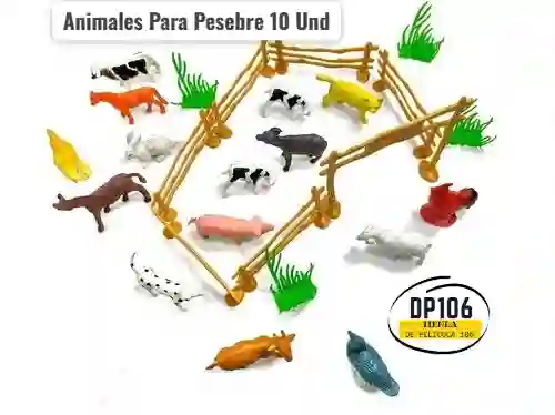 Animales Para Pesebre 10 Und