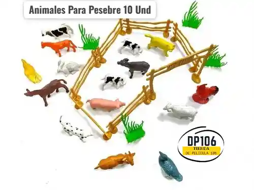 Animales Para Pesebre 10 Und