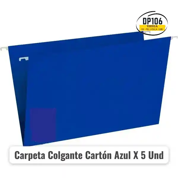 Carpeta Colgante Carton Azul X 5 Und