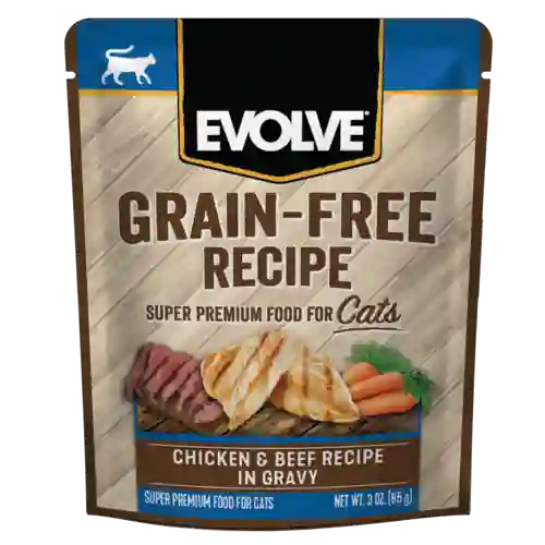 Evolve Pouch Cat Grain Free Pollo 85 Gr