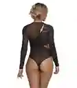 Body Negro En Tull Con Top En Blonda