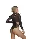 Body Negro En Tull Con Top En Blonda