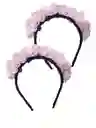 2 Diademas Rosas Foamy Para Halloween Catrina Disfraz Rosa Claro