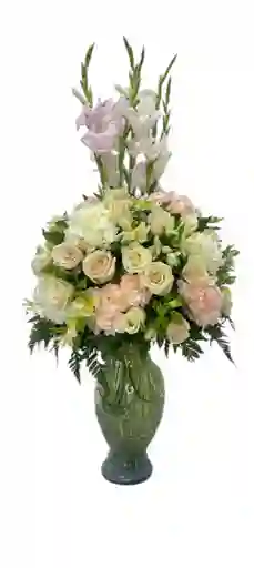 Flores , Jarrón Tonos Blancos