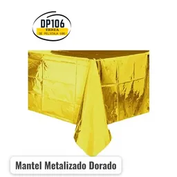 Mantel Metalizado Dorado