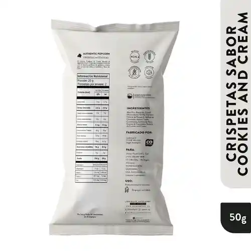 Crispetas Cookies And Cream Monterojo 50g
