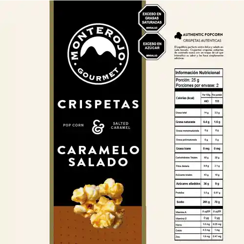 Crispetas Caramelo Salado Monterojo 50g