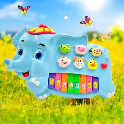 Organeta Piano Elefante Musical Juguete Bebe Con Luces