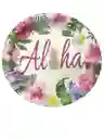 10 Platos Torta10 Vasos Desechables Fiesta Aloha Hawaiana