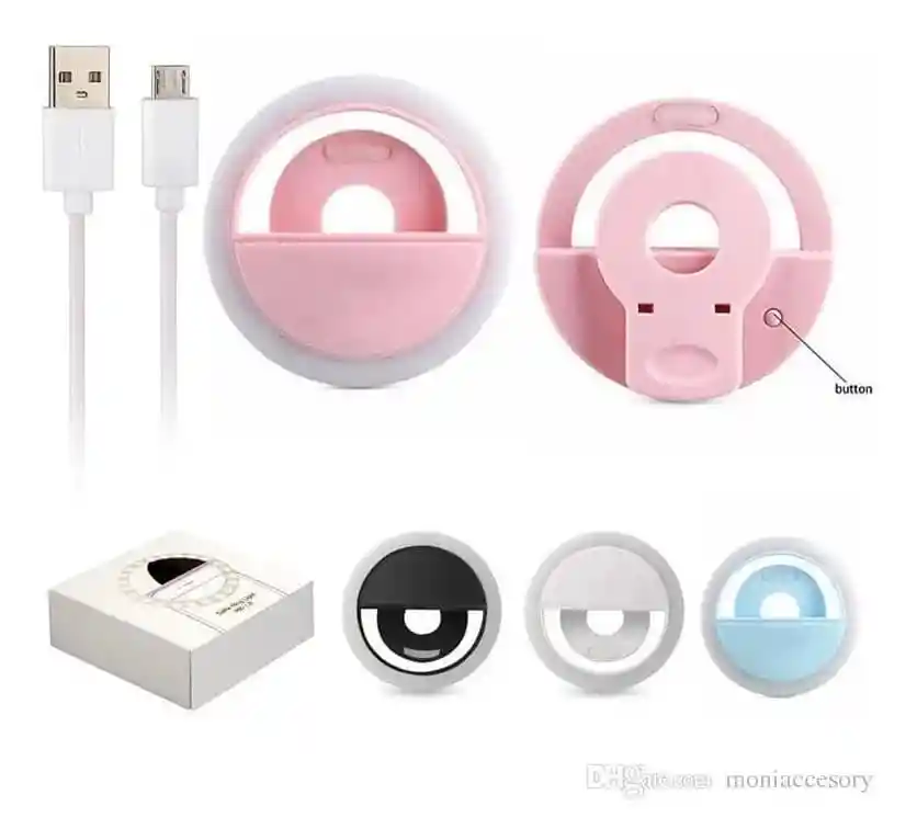 Aro De Luz Led Para Selfies Celular Selfie Recargable
