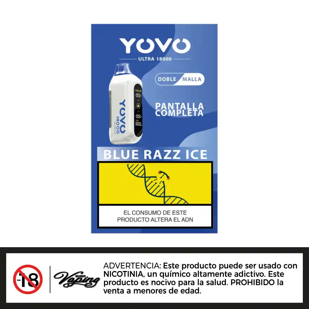 Yovo Ultra 18000 Puffs - Blue Razz Ice