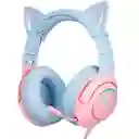 Diadema Gamer Onikuma Micrófono K9 Rosa Azul Gradiente Rgb