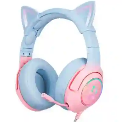 Diadema Gamer Onikuma Micrófono K9 Rosa Azul Gradiente Rgb