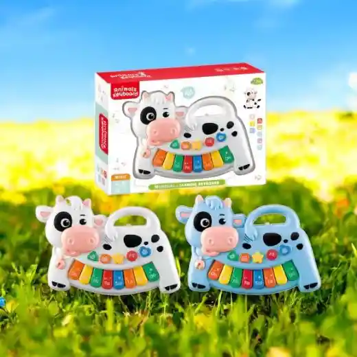 Piano Vaca Musical Para Bebe Juguete Sonidos Y Notas