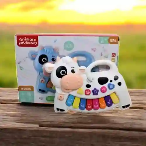 Piano Vaca Musical Para Bebe Juguete Sonidos Y Notas