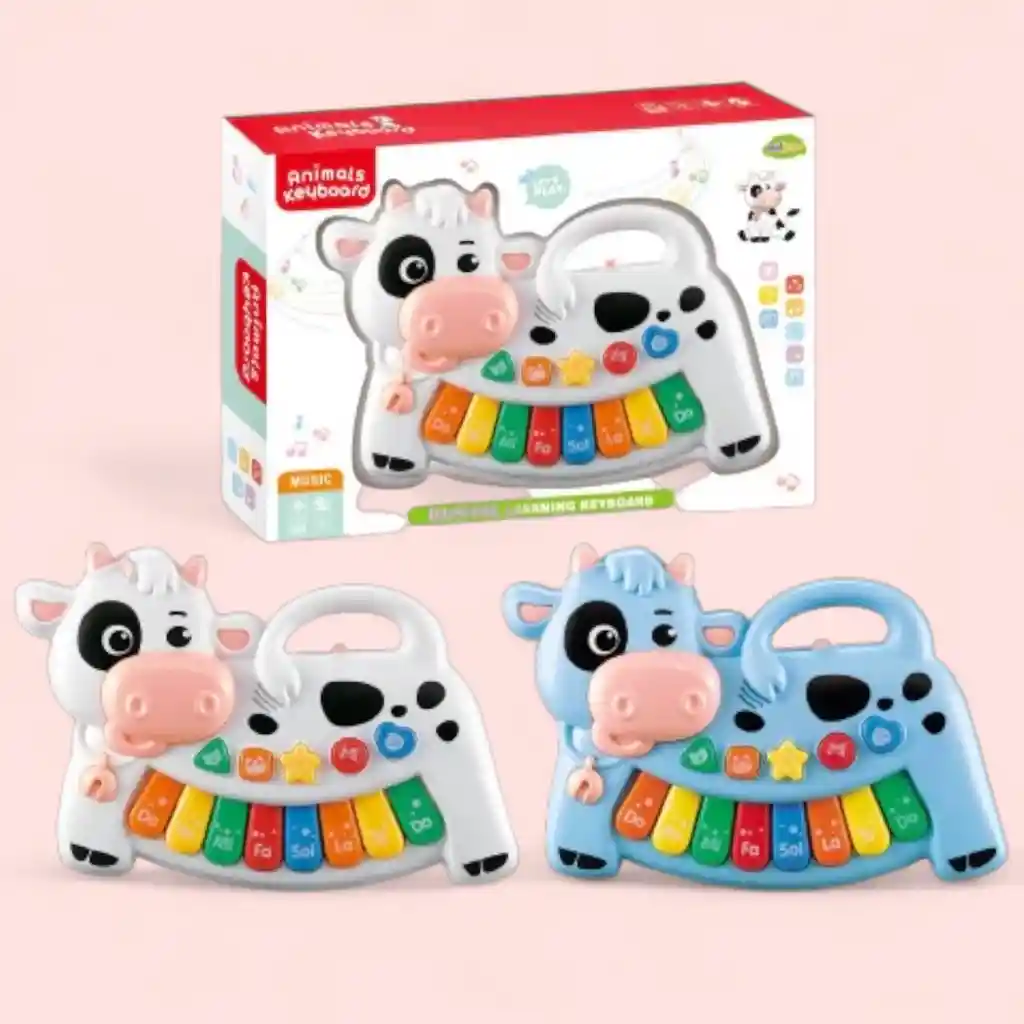 Piano Vaca Musical Para Bebe Juguete Sonidos Y Notas