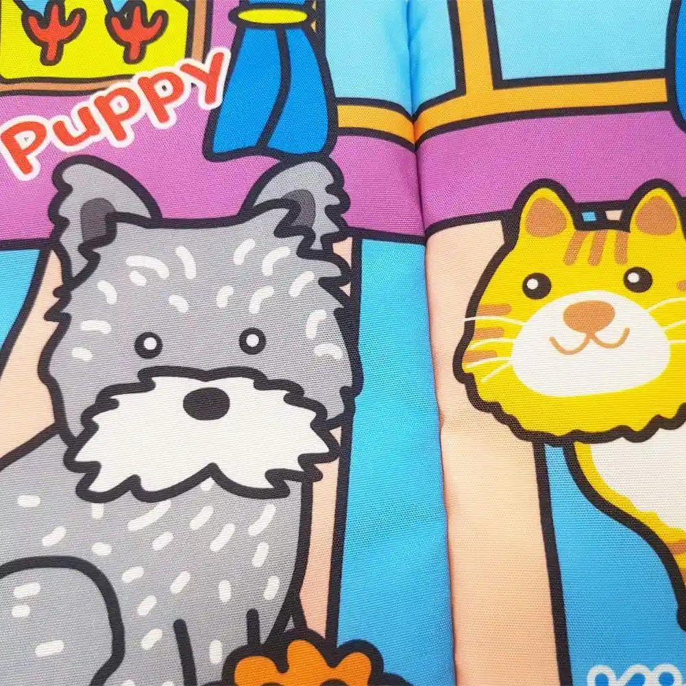 Libro Didáctico Tela Colas Texturas Animales Para Niños