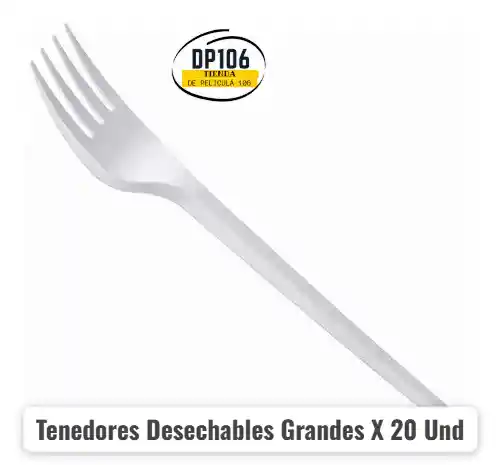 Tenedores Desechables Grandes X 20 Und
