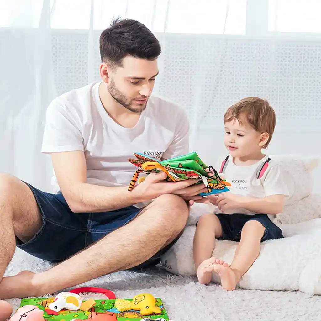 Libro Tela Colas Texturas Animales Glaciales Para Niños