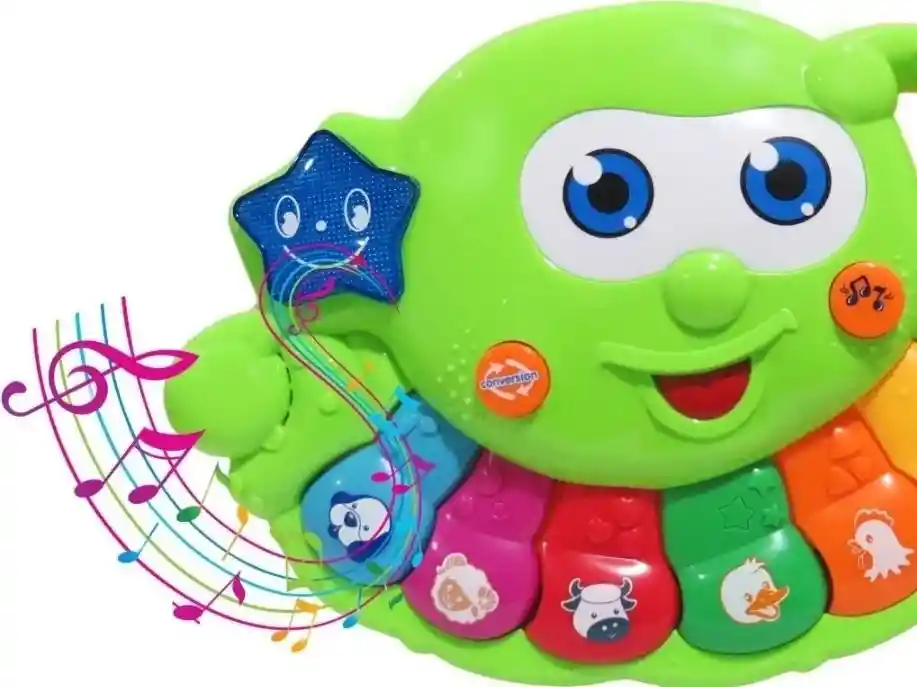 Piano Musical Con Lindo Diseño De Pulpo Juguete Con Luces