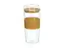 Vaso Vidrio Con Tapa 400ml