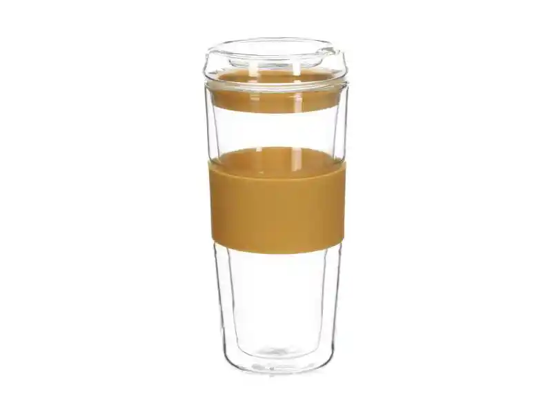Vaso Vidrio Con Tapa 400ml