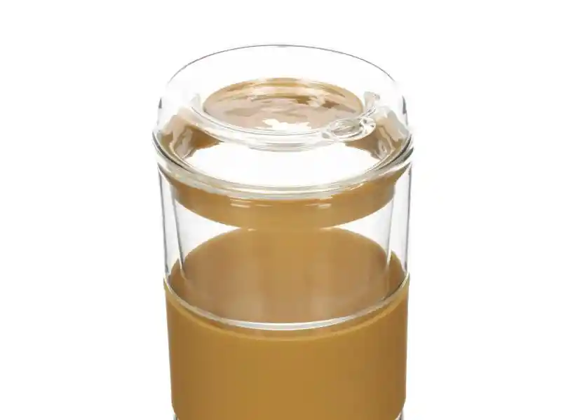 Vaso Vidrio Con Tapa 400ml