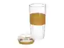 Vaso Vidrio Con Tapa 400ml