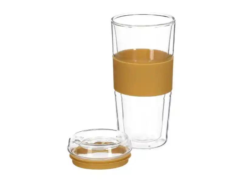 Vaso Vidrio Con Tapa 400ml