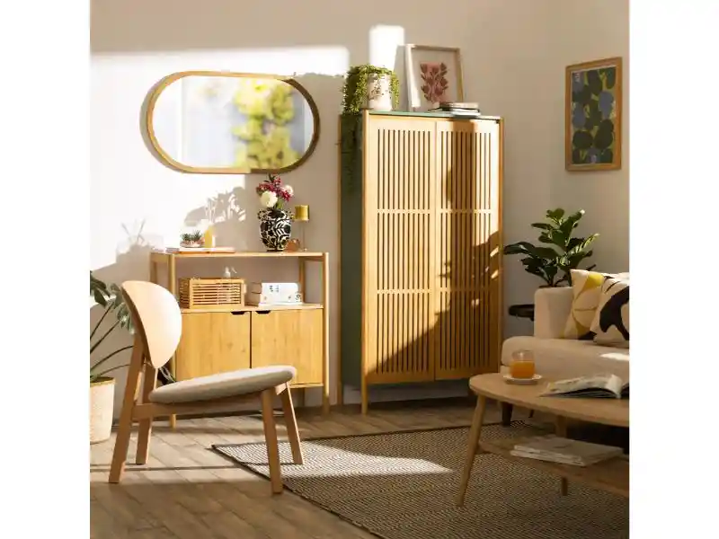 Armario C/puertas Bambu/mdf H150