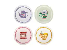 Set 4 Platos Bolsa Te