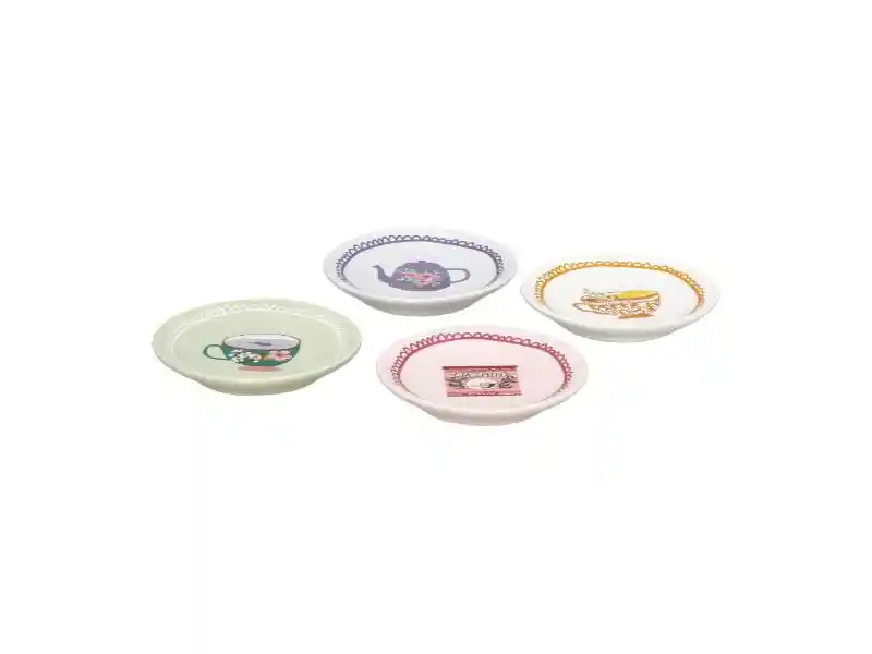 Set 4 Platos Bolsa Te