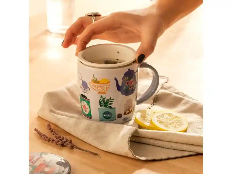 Tazon C/ Infusor Ceramica 390 Ml