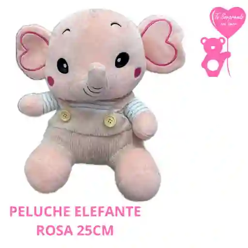 Peluche Elefante Rosa 25cm