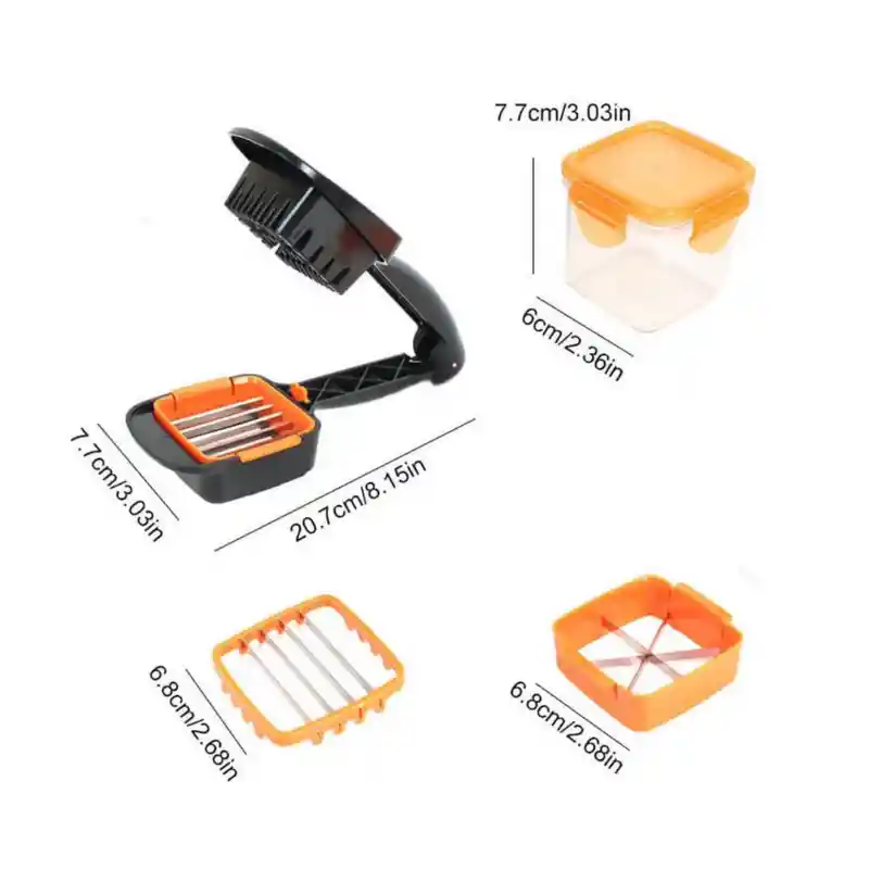 Cortador Multiple De Verduras Frutas Naranja Original 5en1