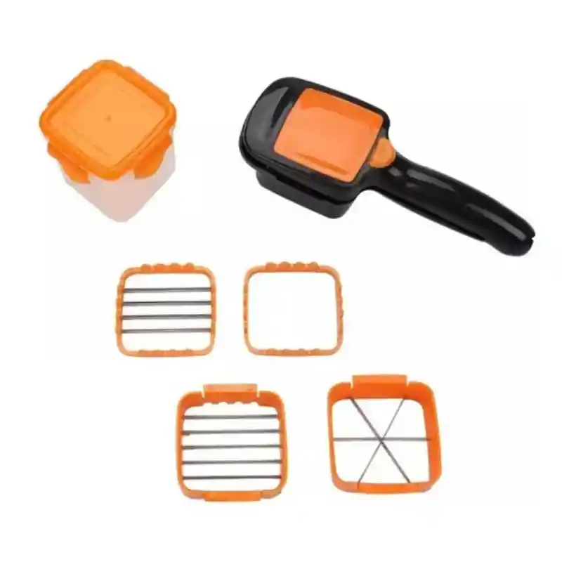 Cortador Multiple De Verduras Frutas Naranja Original 5en1